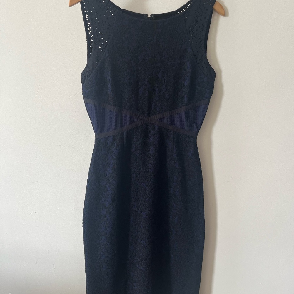 Moulinette Soeurs Anthropologie Blue Sleeveless Dress | Structured Fit | Size 6